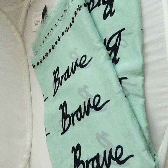 COACH Brave Script Woven Shawl Scarf - Picture 1 of 2